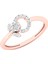 Pırlanta Süslemeli Rose Gold Tasarım Altın Yüzük 1