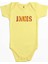 Lebron J. Yazı Sarı Renk Bebek Body Zıbın 1