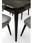 Ortadan Açılır Büyüyen 70 x 120 cm Cappicino Ahşap Salon Yemek Masa Sandalye Takımı 4 Suna Sandalyeli 5