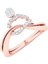 Pırlanta Süslemeli Rose Gold Tasarım Altın Yüzük 1