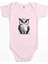 Baykuş Pembe Renk Bebek Body Zıbın 1