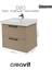 D20 65 cm Iki Çelmeceli Lavabo Dolabı Dafne Lake Kapak 1