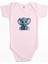 Şirin Fil Pembe Renk Bebek Body Zıbın 1