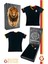 Lisanslı Siyah Basic Çocuk T-Shirt Gs Aslan Baskılı Hediyelik Ahşap Kutulu 1