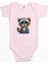 Şirin Rakun Pembe Renk Bebek Body Zıbın 1