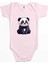 Şirin Panda Pembe Renk Bebek Body Zıbın 1
