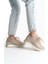 Alya Bağcıklı Ortopedik Taban Taşlı Kadın Sneaker Spor Ayakkabı Bt - Krem 3