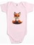 Tilki Pembe Renk Bebek Body Zıbın 1