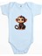 Şirin Maymun Mavi Renk Bebek Body Zıbın 1