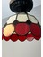 Tavan Vitray Avize 30 cm (12") Kırmızı 4