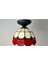 Tavan Vitray Avize 30 cm (12") Kırmızı 5