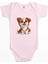 Tatlı Köpek Pembe Renk Bebek Body Zıbın 1