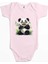 Obur Panda Pembe Renk Bebek Body Zıbın 1