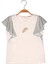 Kız Çocuk Ekru Kolları Volan Detaylı T-Shirt 2