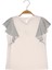 Kız Çocuk Ekru Kolları Volan Detaylı T-Shirt 3