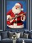 Gitar Çalan Neşeli Noel Baba Dekoratif Kanvas - Mdf Ahşap Tablo 2