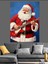 Gitar Çalan Neşeli Noel Baba Dekoratif Kanvas - Mdf Ahşap Tablo 3