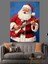 Gitar Çalan Neşeli Noel Baba Dekoratif Kanvas - Mdf Ahşap Tablo 4