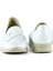 Mammina Beyaz Deri Çapraz Bant Detaylı Slip-On Günlük Ayakkabı 3