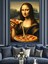 Pizza Seven Mona Lisa Dekoratif Kanvas - Mdf Ahşap Tablo 1