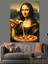 Pizza Seven Mona Lisa Dekoratif Kanvas - Mdf Ahşap Tablo 3
