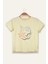 Kız Çocuk Hawaı Baskılı T-Shirt - Sarı 1