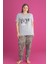 X-Dreamy Büyük Beden Pamuklu Leopar Desenli Kısa Kollu Pijama Takımı 1