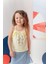 Kız Çocuk Paradıse Baskılı Askılı T-Shirt - Sarı 1
