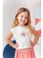 Kız Çocuk Hawaı Baskılı Kolsuz T-Shirt - Ekru 1