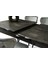Ortadan Açılır Büyüyen 90 x 160 cm Mermer Desenli Ahşap Salon Yemek Masa Gri Sandalye Takımı 4 Sandalyeli 3