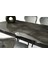 Ortadan Açılır Büyüyen 90 x 160 cm Mermer Desenli Ahşap Salon Yemek Masa Gri Sandalye Takımı 4 Sandalyeli 5
