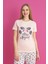 Dreamy Pamuklu Kelebek Desenli Kısa Kollu Pijama Takımı 3
