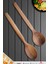 Doğal Ceviz Ağacı Ahşap Tahta Kaşık Spatula Seti Ağaç Kaşık (2 Li Set) Mnt1 1