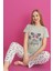Dreamy Pamuklu Kelebek Desenli Kısa Kollu Pijama Takımı 2