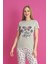 Dreamy Pamuklu Kelebek Desenli Kısa Kollu Pijama Takımı 3