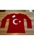 Türk Bayraklı (Ay Yıldız) Baskılı Kırmızı Uzun Kollu Unisex Çocuk Tişörtü (T-Shirt) 1