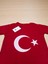 Türk Bayraklı (Ay Yıldız) Baskılı Kırmızı Uzun Kollu Unisex Çocuk Tişörtü (T-Shirt) 3