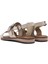 Kadın Krem Tokalı Deri Bodrum Sandalet 25sfd333418 5