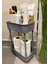 2 Katlı Plastik Organizer , Banyo Mutfak Dolap Içi Düzenleyici , GRİ 2