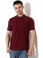 Erkek Polo Yaka Düz Renk Pamuklu Triko Kısa Kol T-Shirt 5
