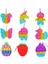 No.19 Tarzı Adhd Anksiyete Karşıtı Dinozor Fidget Oyuncaklı Mini Anahtarlık Push Pop Yapıştırıcı Muhafaza Sıkıştırması Regenbogen Spielzeug (Yurt Dışından) 4