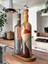 Modern Tasarımlı Kadın Desenli Renkli 750 ml Zeytinyağı Sıvıyağ Şişesi Yağdanlık Yağlık 2'li Set 3