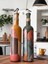 Modern Tasarımlı Kadın Desenli Renkli 750 ml Zeytinyağı Sıvıyağ Şişesi Yağdanlık Yağlık 2'li Set 6