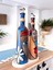 Modern Tasarımlı Soyut Yüz Desenli Renkli 750 ml Zeytinyağı Sıvıyağ Şişesi Yağdanlık Yağlık 2'li Set 3