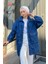 Oversize Cepli Kot Ceket 1435 - Mavi 3