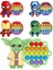 33-Gg-E Stili Pop It Fidget Anime Kawaii Pikachu Kaptan Pat Pops Fidget Oyuncak Itme Kabarcık Sıkma Duyusal Ihtiyaçları Erkek Oyuncak Hediye (Yurt Dışından) 2
