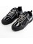 Krıste Bell 03 Rugan Siyah Paraşüt Kumaş Deri Taşlı Bağcıklı Sneaker Kadın Spor Ayakkabı 1