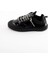 Krıste Bell 03 Rugan Siyah Paraşüt Kumaş Deri Taşlı Bağcıklı Sneaker Kadın Spor Ayakkabı 2