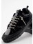 Krıste Bell 03 Rugan Siyah Paraşüt Kumaş Deri Taşlı Bağcıklı Sneaker Kadın Spor Ayakkabı 3