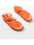 1001-1001 Orange Bilekten Bağcıklı Kadın Sandalet 4